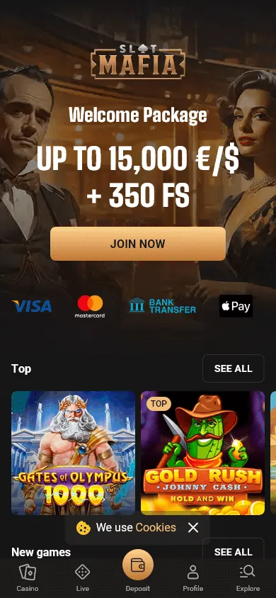 Slot Mafia Casino mobile casino access on a smartphone